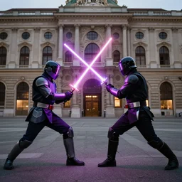 a lightsaber duel in vienna