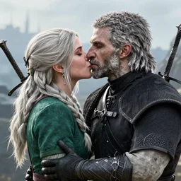 witcher 3, ciri kissing triss
