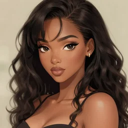 thandiwe newton as anime girl, upper body beautiful highly detailed illustration, stunning pretty face and eyes, pixiv gelbooru danbooru