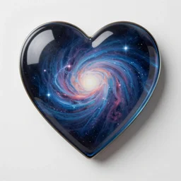the universe filled in a heart shaped glass 8 k hyperrealism high resolution painted on aluminum