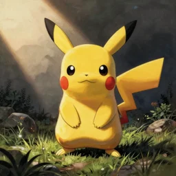 pikachu drawn by norman rockwell