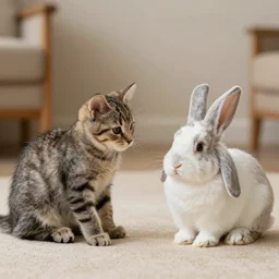 Kitten and Bunny in therapy