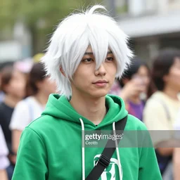 nagito komaeda celebrating gay pride at a parade, getty images 8 k daytime candid, beautiful photograph, 3 5 mm highly detailed, nagito komaeda danganronpa, a japanese man with fluffy white hair and a green hoodie, beautiful man
