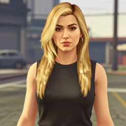 gta 5 style blonde hair girl with long hair