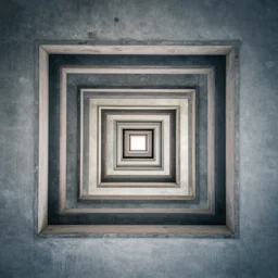 A square inside a square inside a square inside a square inside a square inside a square inside a square