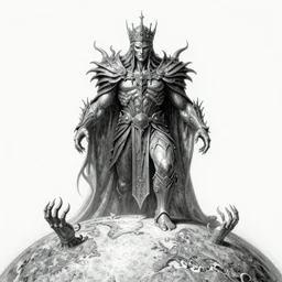 cinematic, hyperdetailed, symmetrical, 3 d point pencil drawing of a incommensurate entity, the enigmatic king of entropy at the end of everything, approaches menacingly to earth, lovecraftian, unreal 5, octane, hyperrealism, dark fantasy, catalogue raisonne, autodesk maya, 8 k, saturated colors, colourful, photoshopped, popular on pinterest, by wayne barlow and zdzisław beksinski