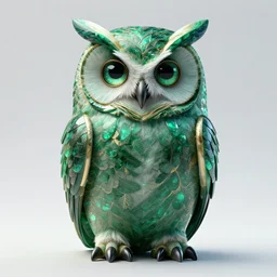 portrait of an owl made out of emerald. intricate artwork, by tooth wu, wlop, beeple, dan mumford concept art, octane render, trending on artstation, greg rutkowski very coherent symmetrical artwork cinematic, key art, hyper realism, high detail, octane render, 8 k, iridescent accents
