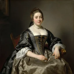 an oil painting of a beautiful german noblewoman sitting, circa 1 8 5 4 by franz xaver winterhalter