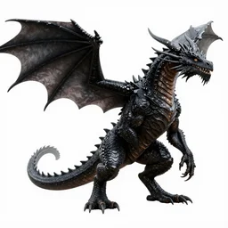 Westen black dragon, realistic, highly detailed, digital art