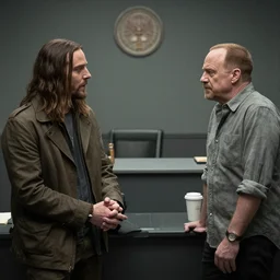 jared leto meeting saul goodman in an interrogation room