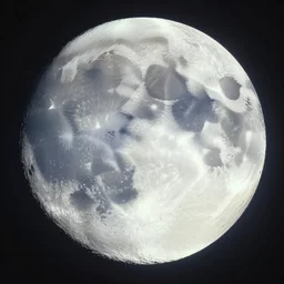 futuristic spiritual mystic photo of the moon, studio ghibli, beautiful, crisp