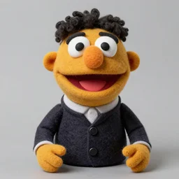 arthur morgan as a muppet. highly detailed felt. hyper real photo. 4 k.