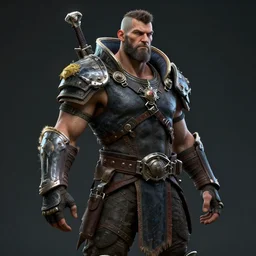 Picture of a Cyberpunk Barbarian, HD, unreal engine, blender, octane, cgsociety, 16K