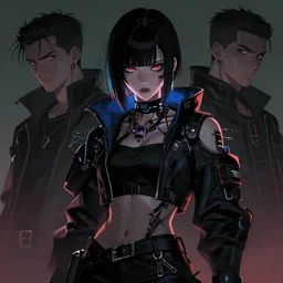 kerli koiv, cyberpunk darksynth character portrait, sharp, digital matte painting, anime key art by yoshitaka amano, greg rutkowski, wlop, dramatic lighting, trending on artstation