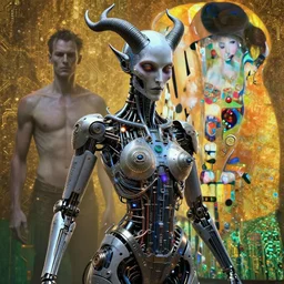 cybernetic demon dreaming, lsd, circuitry, intricate detail, royo, whealan, giger, klimt, hd, octane render, unreal engine,