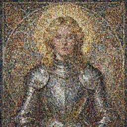 masterpiece head-on symmetrical centered painted portrait, Imogen Poots as a holy warrior, blonde hair, holy light halo, glorious, wearing full metal armour, elegant, in the style of Guy Denning and Jeremy Mann and Ruan Jia and Artgerm and Edgar Maxence and Ross Tran and Alphonse Mucha and Ayami Kojima and Charlie Bowater and Karol Bak and Jean Delville, Art Nouveau, Pre-Raphaelite, Neo-Gothic, gothic, Art Nouveau, rich deep moody colors