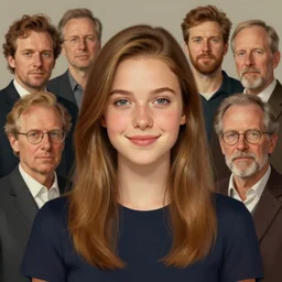 photo of natalia dyer with simple smile paint detailed digital artstation, portrait hd 4 k, y greg rutkowski and gaston bussiere and craig mullins and j. c. leyendecker, hd