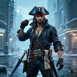 i am a pirate in cyberpunk when visiting frostpunk