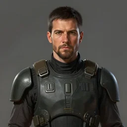 portrait of a man by greg rutkowski, a jedi commander, short black hair in military style, short beard, straight jaw, wise appearance, father figure image, wearing the tactical gear of the galactic alliance, star wars expanded universe, he is about 4 0 years old, highly detailed portrait, digital painting, artstation, concept art, smooth, sharp foccus ilustration, artstation hq
