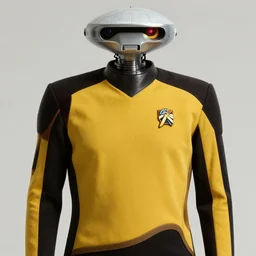 a Borg drone wearing clothing from the 1970s