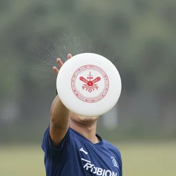 frisbee impacting face with massive force