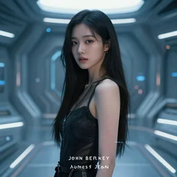 lee jin - eun by john berkey and james jean, rule of thirds, seductive look, beautiful, in intergalactic hq