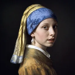 Natalie Portman as the girl with a Pearl Earring. 4K. Extremely detailed.