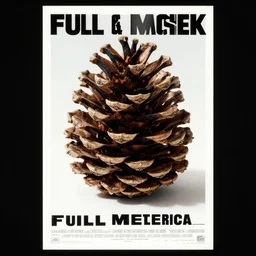 a poster of stanley kubrick film full metal pine cone