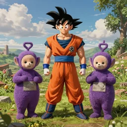 soviet goku and the ussr teletubbies by daniele caruso, benediktus budi