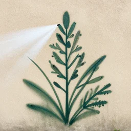 weed spray painted on a wall