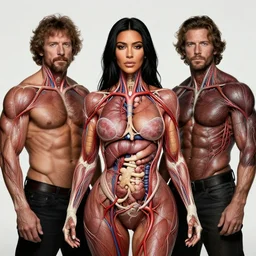 kim kardashian, muscles, veins, arteries, intricate, organs, ornate, surreal, ray caesar, john constable, guy denning, dan hillier