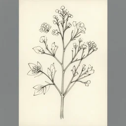 botanical thin drawing fauvism pop art minimalism art
