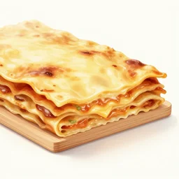 lasagna made using wooden materials, cross - section