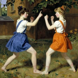 girls fighting by norman rockwell
