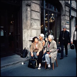 Candid Street Photography. Rollei Infrared 400
