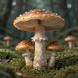 a mushroom forest, sharp focus, matte painting, concept art