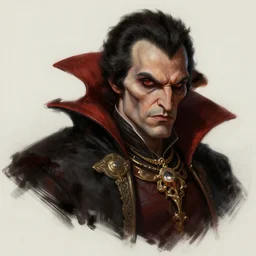 a detailed portrait of dracula, by greg rutkowski and justin gerard, digital art, monstrous, realistic painting, very detailed, fantasy, dnd, character design, trending on artstation