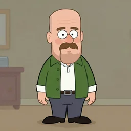 walter white as a cartoon character
