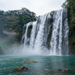 ultrarealistic photo, wallpaper, cosmic alien waterfalls, and lake, insanely detailed natural day lighting, pictures of landscapes, nature photo competition award