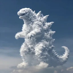 cumulonimbus clouds in the shape of godzilla