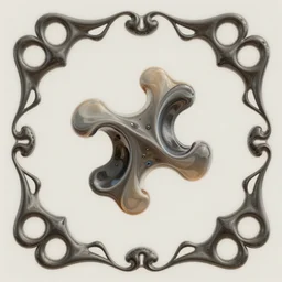 circular abstract border with curly symmetrical designs, concept art by james jean and escher, fluid simulation in houdini, anti - gravity, glossy plastic, subsurface scattering, volumetric, natural muted tones, trending on artstation, rendered in octane, cgsocietyt, trending on artstation
