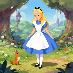 alice's adventures in wonderland, fantasy scene, trending on artstation