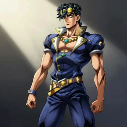 jojo bizzare adventure, star platinum, stand, mandy jurgens style, artstation, illustration, ora ora!