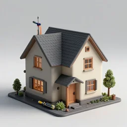 matte painting of a screwdriver house