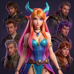 portrait, ellie bamber fairy, gaudy colors, octane render aesthetic, overlord, dota matte painting concept art, official fanart behance artstation by atey ghailan, greg tocchini, james gilleard, joe fenton, kaethe butcher