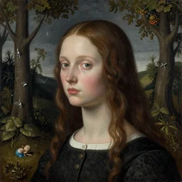a surrealistic painting the her slate theory origin, in the style of hieronymus bosch, digital art, detailed masterpiece