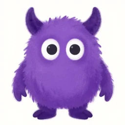 abstract purple monster