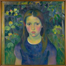 A decent young girl portrait by Paul Gauguin.
