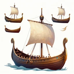 viking ship, reference sheet, artstation, concept art, vibrant colors, smooth, sharp focus, illustration, fantasy style, ray tracing, hyperdetailed, art by hieronymus bosch and francisco goya, norman rockwell, greg rutkowski