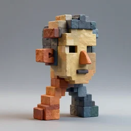 constructivism art by sculpture made of rectangle tetris, octane render, trending on artstation